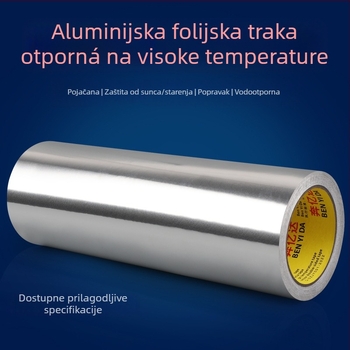 Yida visokotemperaturna aluminijska folijska traka za brtvljenje i popravak curenja na kuhinjskom napa, vodonepropusnost, popravak bojlera, aluminij 999