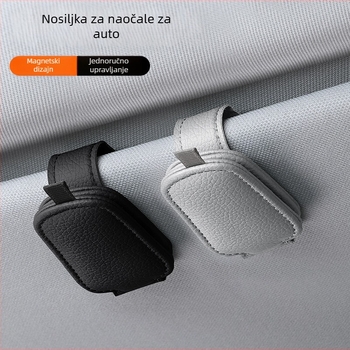 PU materijal automobilski višenamjenski držač kartica s klipom za naočale, držačem za ID i držačem za karticu