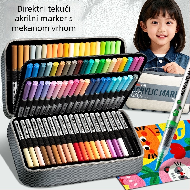 Izravni tekući akrilni marker, Think Forward, za školsku umjetnost, osnovno pakiranje