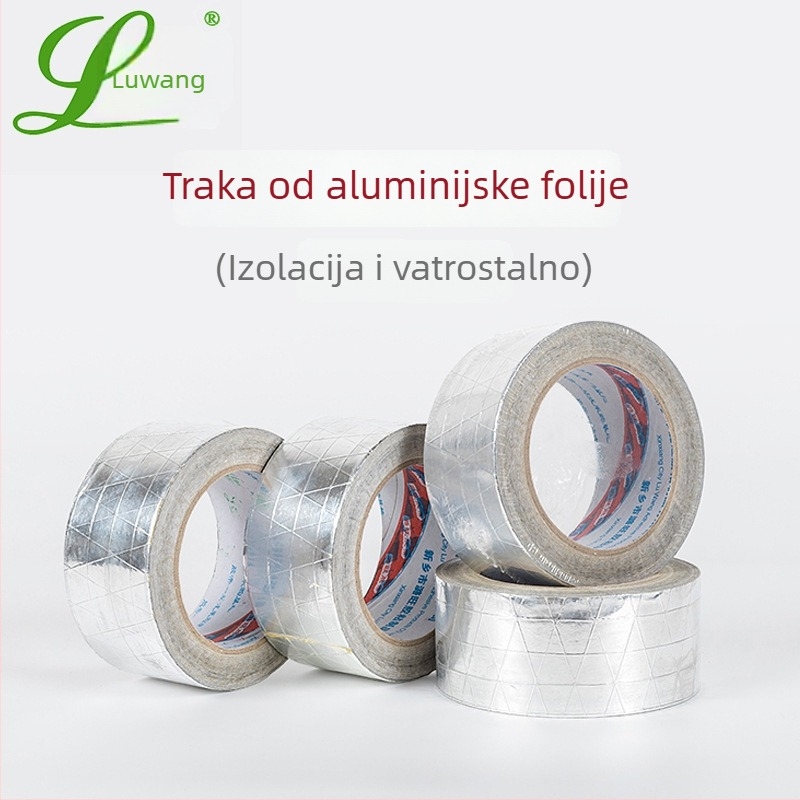 Debljom ojačana aluminijska folijska traka, širine 5 cm, za izolaciju HVAC cijevi i rashladnih cijevi