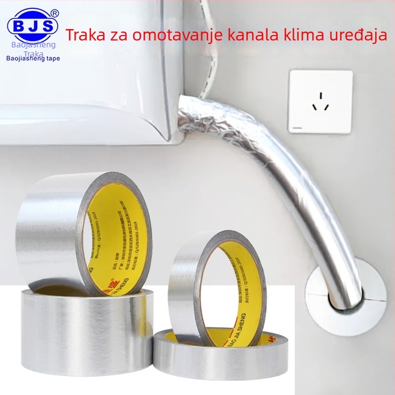 Neobložena aluminijska folijska traka s laminiranim slojem, glatko otvaranje, vodootporna i otporna na masnoće za zaptivanje cijevi, klima uređaja i tople vode