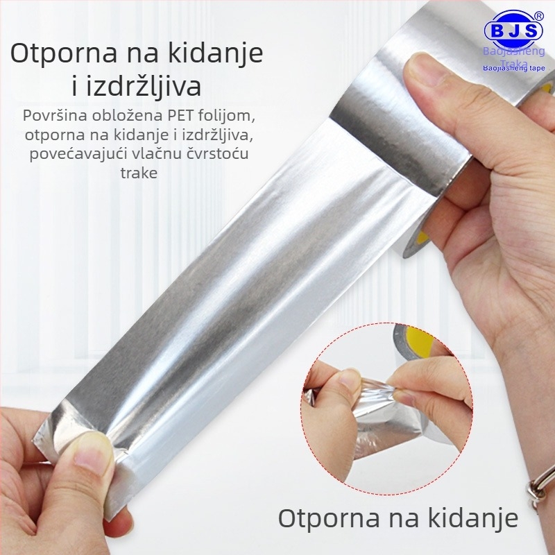Neobložena aluminijska folijska traka s laminiranim slojem, glatko otvaranje, vodootporna i otporna na masnoće za zaptivanje cijevi, klima uređaja i tople vode