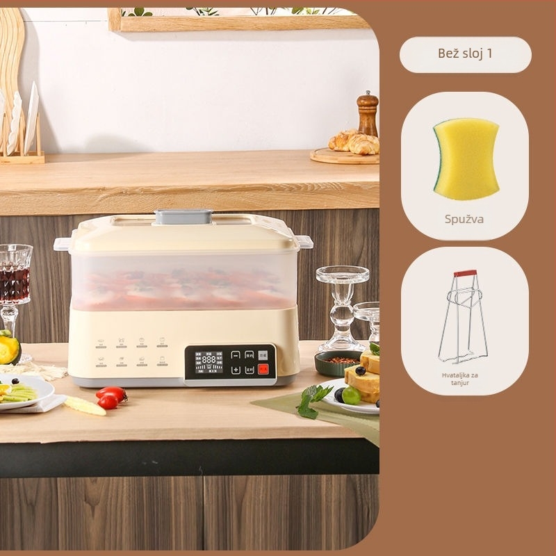 Električni parni lonac, kapacitet 6–8 L, jednoslojni dizajn, 3C certifikat
