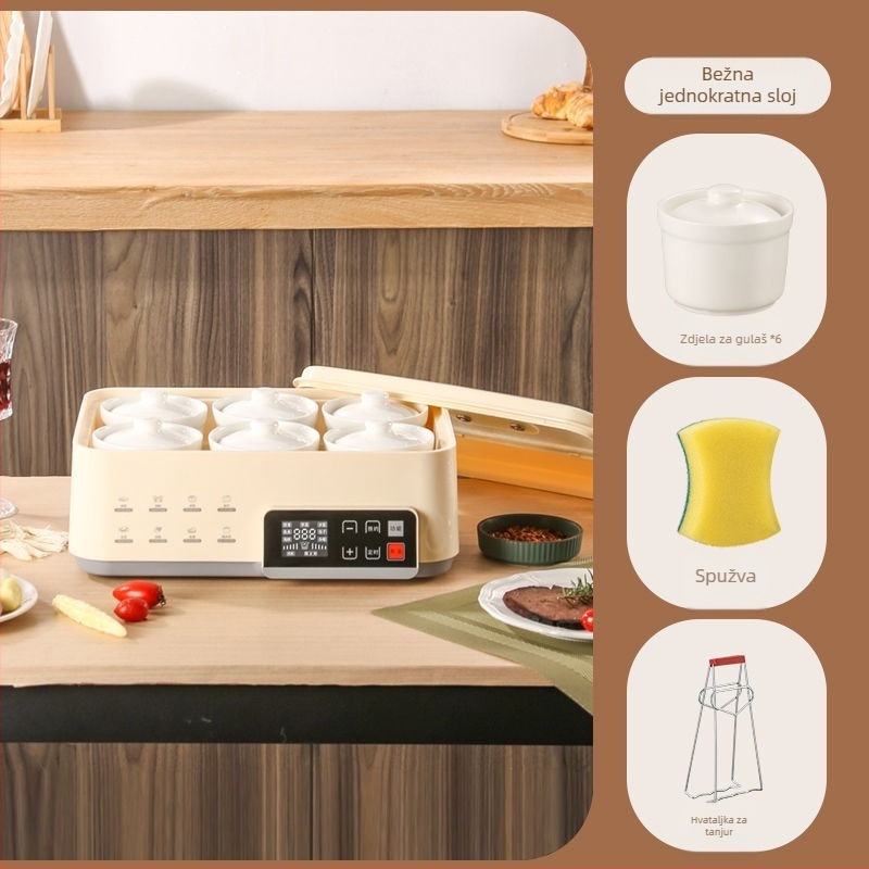 Električni parni lonac, kapacitet 6–8 L, jednoslojni dizajn, 3C certifikat