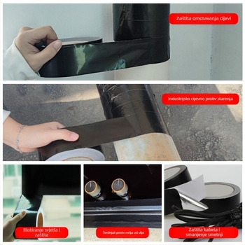 Huibo Crna Mylar aluminijska folijska traka za zaštitu i izolaciju elektronike, zaštita od smetnji, visoka temperaturna otpornost, debljina 0.07 mm, duljina do 50 m, širina po narudžbi, za transformatora i zaslona