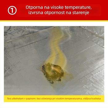 Traka od aluminijske folije za popravak izlazne cijevi bojlera, visoke temperature, vatrootporna industrijska ljepljiva traka s vlaknima stakla