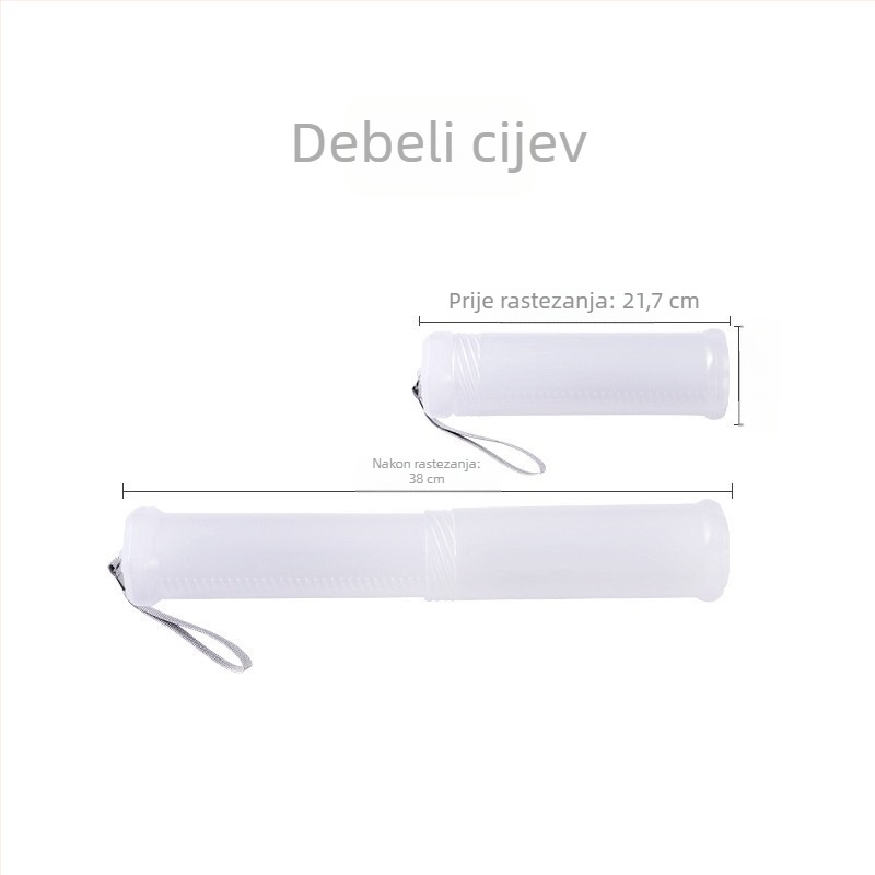 Prozirni plastični teleskopski držač za olovke – prijenosni, dugog oblika, model E3718, od Practice every day