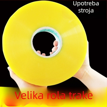 Strojna zatvaračka traka, OPP film, debljina filma 52 μm, termalno ljepilo, visoka viskoznost, za zatvaranje i pakiranje strojeva