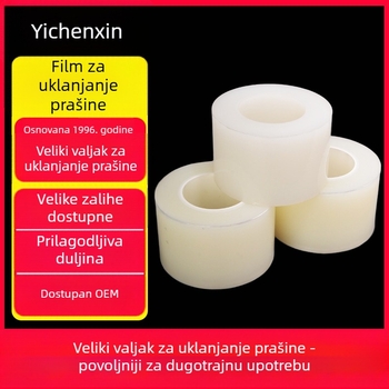 PE traka za uklanjanje prašine za mobilne zaslone – 200 m rola, debljina 0,05 mm, akrilno ljepilo, 80% prozirnosti