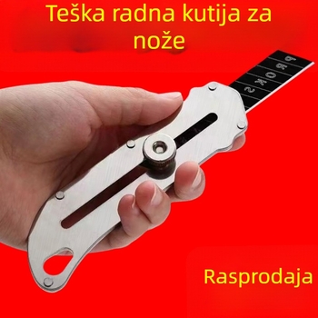 Teški nož od nehrđajućeg čelika, industrijske klase, za tapete i papir, s čeličnim držačem oštrice