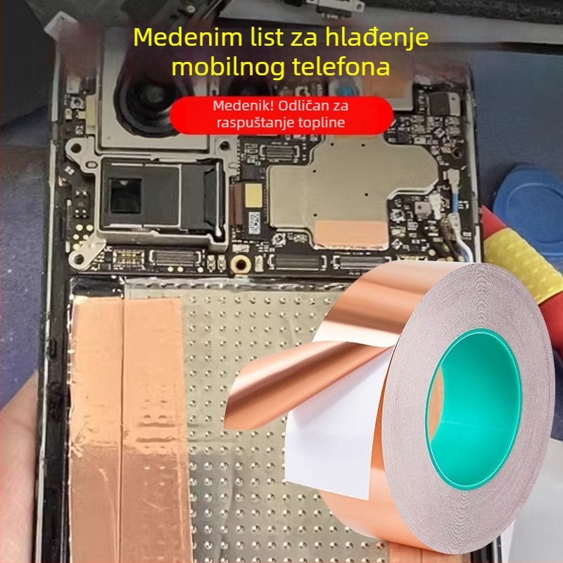 Bakrena naljepnica za toplinsku vodljivost za mobitel matičnu ploču, marka Yida, bakrena osnova, pogodna za mobilne matične ploče, matične ploče prijenosnih računala i hlađenje baterija