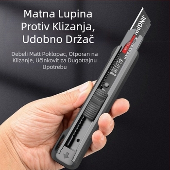 Težak umjetnički nož, model 2154 | Plastika, 200 g, Oštrica 0.2×156×30 mm, za otvaranje paketa i tapete