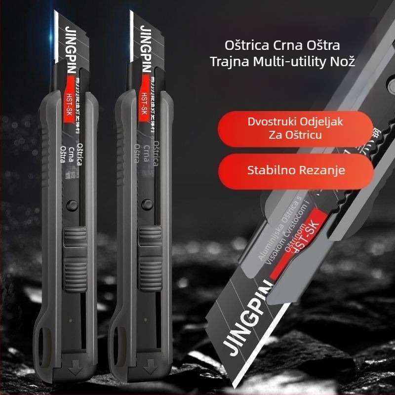 Težak umjetnički nož, model 2154 | Plastika, 200 g, Oštrica 0.2×156×30 mm, za otvaranje paketa i tapete