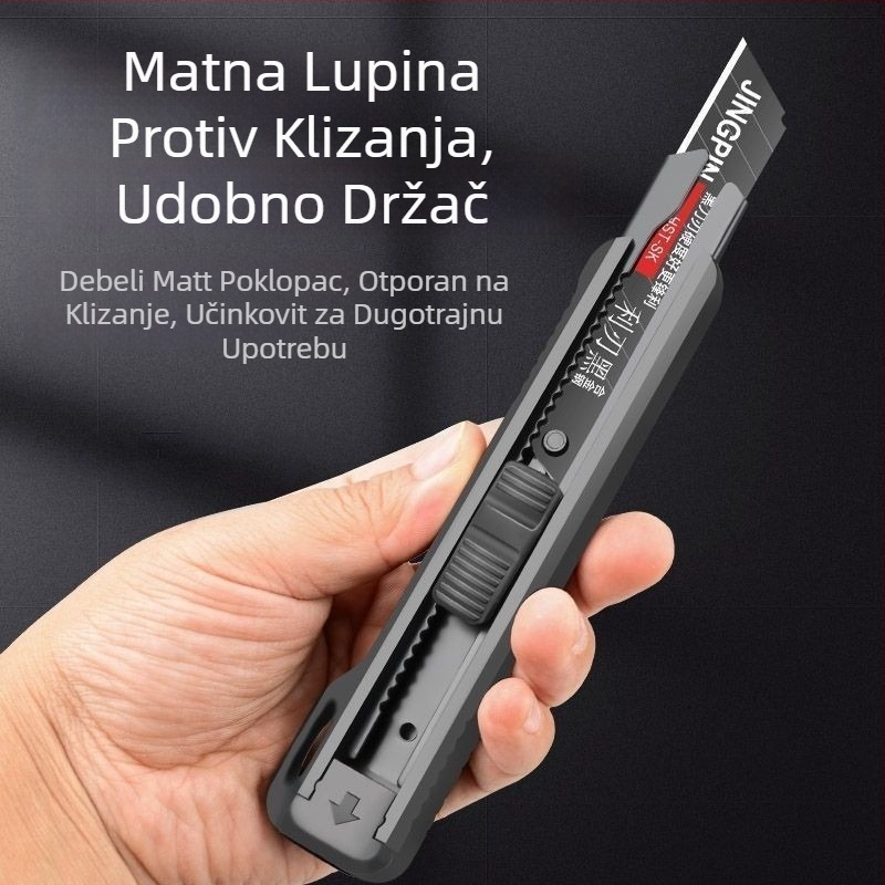 Težak umjetnički nož, model 2154 | Plastika, 200 g, Oštrica 0.2×156×30 mm, za otvaranje paketa i tapete