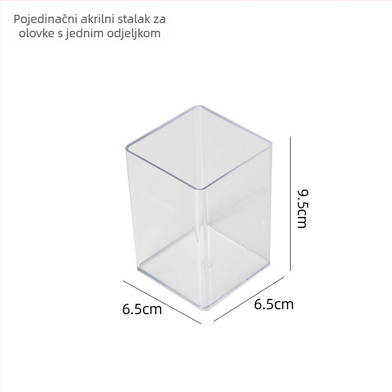 Držač za olovke sa šest odjeljaka, kvadratni stolni organizator, model 9390