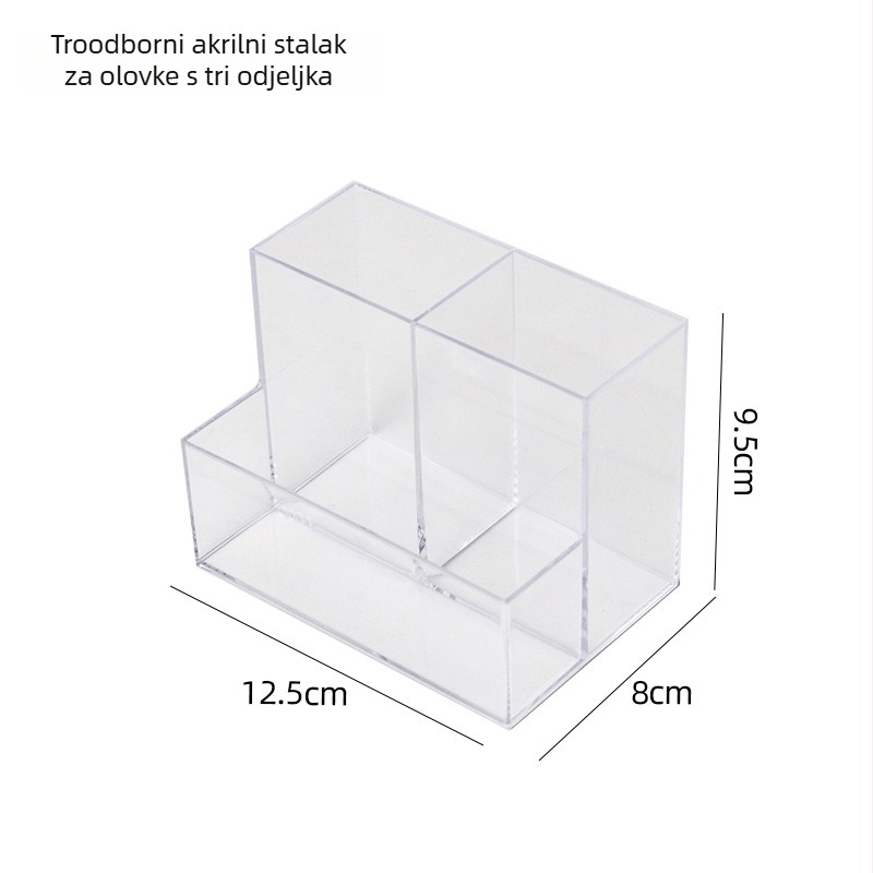 Držač za olovke sa šest odjeljaka, kvadratni stolni organizator, model 9390