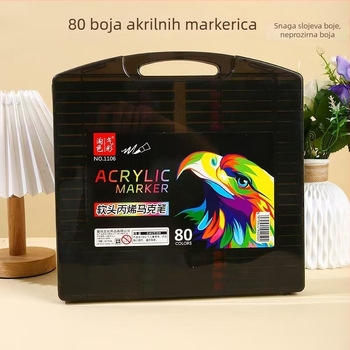 Akrilni marker s mekanim vrhom za djecu, graffiti stil, set markera koji se mogu slagati Dingdinghu