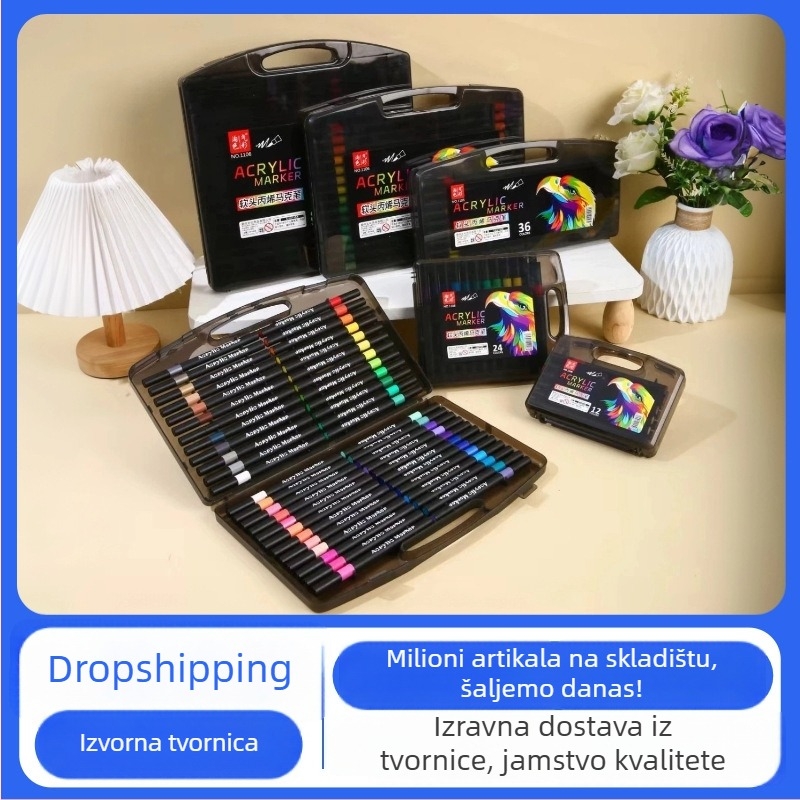 Akrilni marker s mekanim vrhom za djecu, graffiti stil, set markera koji se mogu slagati Dingdinghu