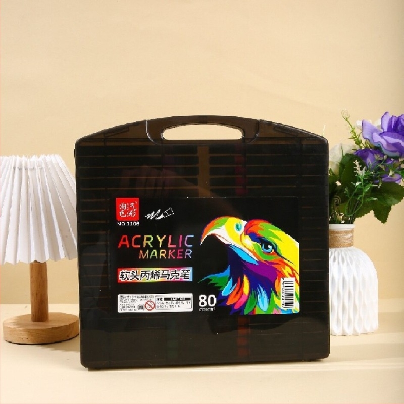 Akrilni marker s mekanim vrhom za djecu, graffiti stil, set markera koji se mogu slagati Dingdinghu