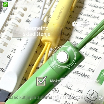 deli NS066 Izvlačiti magnetski nazubljeni otvarač kutija — Sigurno za upotrebu, Prijenosno; Nije uvoz, Nije poklon