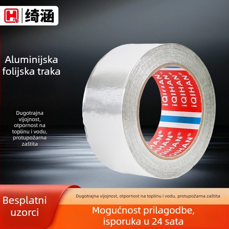 iQIHAN traka aluminijske folije za unutarnje HVAC kanale, debljina 0,06 mm, temperaturni raspon -20°C do 205°C