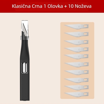 Set noževa za zanatske radove – mini teški nož za rezanje, plastično kućište, Jinghongshun, model 1, neto težina 10