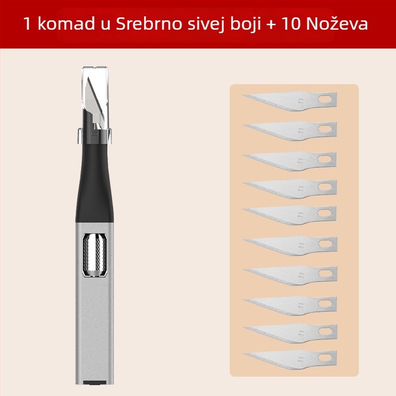 Set noževa za zanatske radove – mini teški nož za rezanje, plastično kućište, Jinghongshun, model 1, neto težina 10