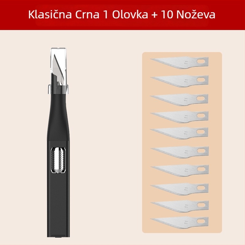 Set noževa za zanatske radove – mini teški nož za rezanje, plastično kućište, Jinghongshun, model 1, neto težina 10