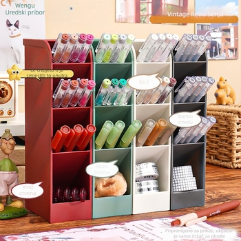 Zi Yi nagibni držač za markere – pravokutni stolni organizator od smole, model ZL30561