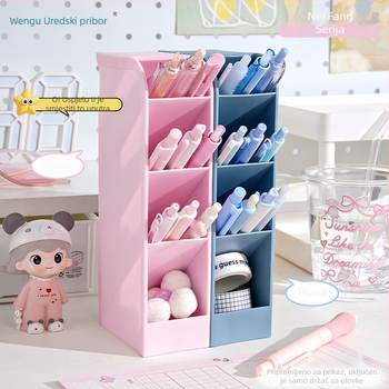 Zi Yi nagibni držač za markere – pravokutni stolni organizator od smole, model ZL30561