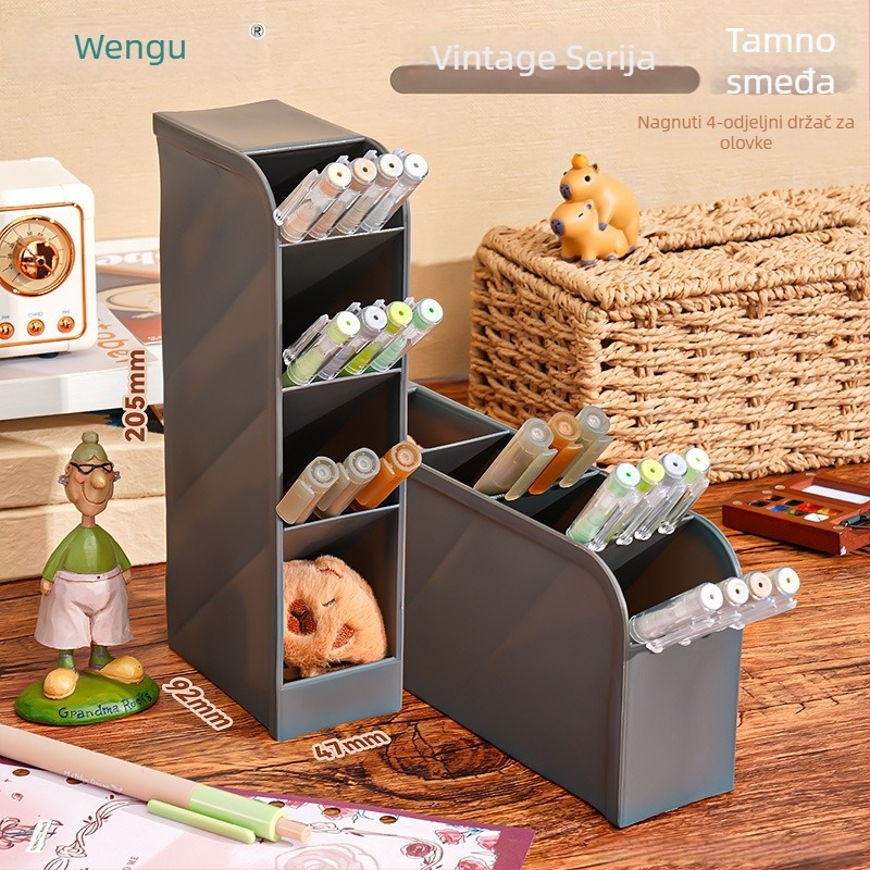 Zi Yi nagibni držač za markere – pravokutni stolni organizator od smole, model ZL30561