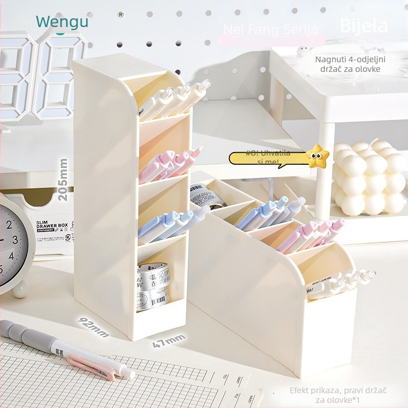 Zi Yi nagibni držač za markere – pravokutni stolni organizator od smole, model ZL30561