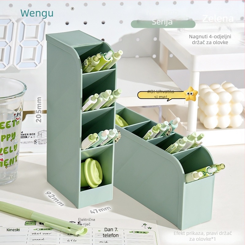 Zi Yi nagibni držač za markere – pravokutni stolni organizator od smole, model ZL30561