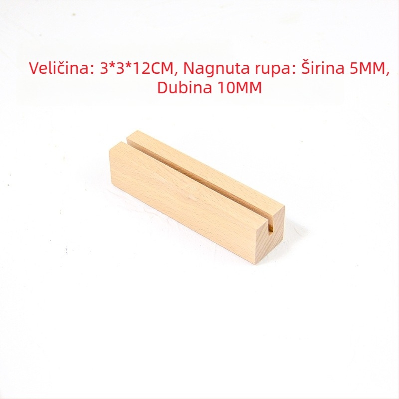 Bukva drvena baza za kalendar s držačem za kartice – jednostavan dizajn