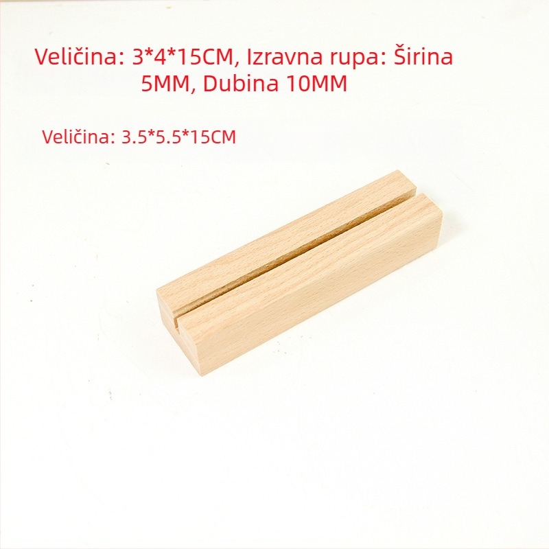 Bukva drvena baza za kalendar s držačem za kartice – jednostavan dizajn