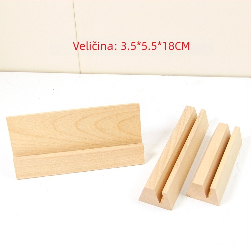 Bukva drvena baza za kalendar s držačem za kartice – jednostavan dizajn