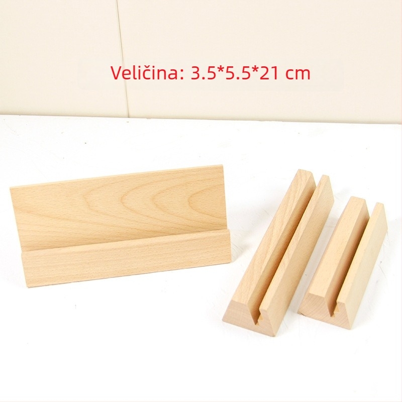 Bukva drvena baza za kalendar s držačem za kartice – jednostavan dizajn