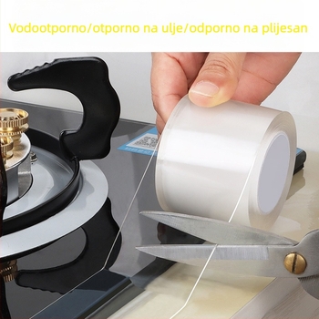 Prozirna traka za kuhinju i kupaonicu protiv plijesni, viskozna viskoznost, jednostrana, akrilno ljepilo, brtvljenje rubova bez tragova
