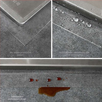 Prozirna traka za kuhinju i kupaonicu protiv plijesni, viskozna viskoznost, jednostrana, akrilno ljepilo, brtvljenje rubova bez tragova