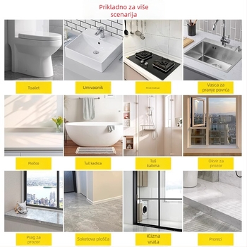 Prozirna traka za kuhinju i kupaonicu protiv plijesni, viskozna viskoznost, jednostrana, akrilno ljepilo, brtvljenje rubova bez tragova