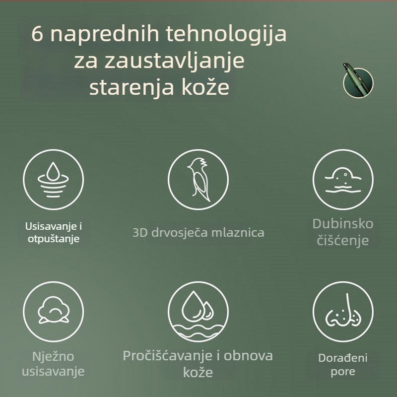Kućni usisni uređaj za čišćenje crnih prištića — čišćenje pora, model MRC7, marka Clouds are beautiful, izdan 2023., 3 stupnja podešavanja
