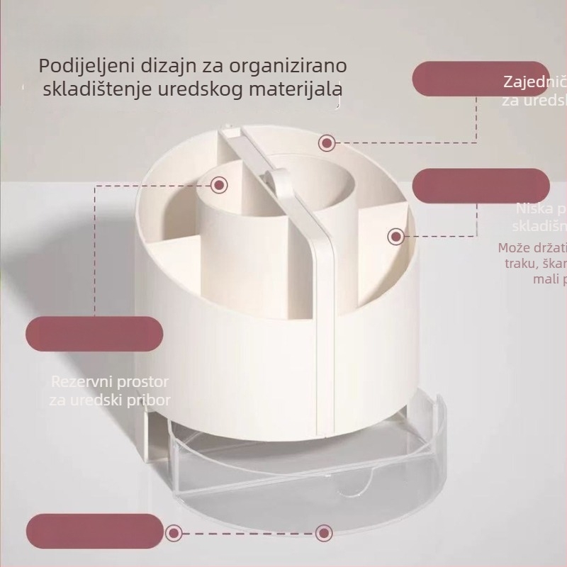 NBX BT-41 Držač olovaka - Okrugli plastični organizator za stol