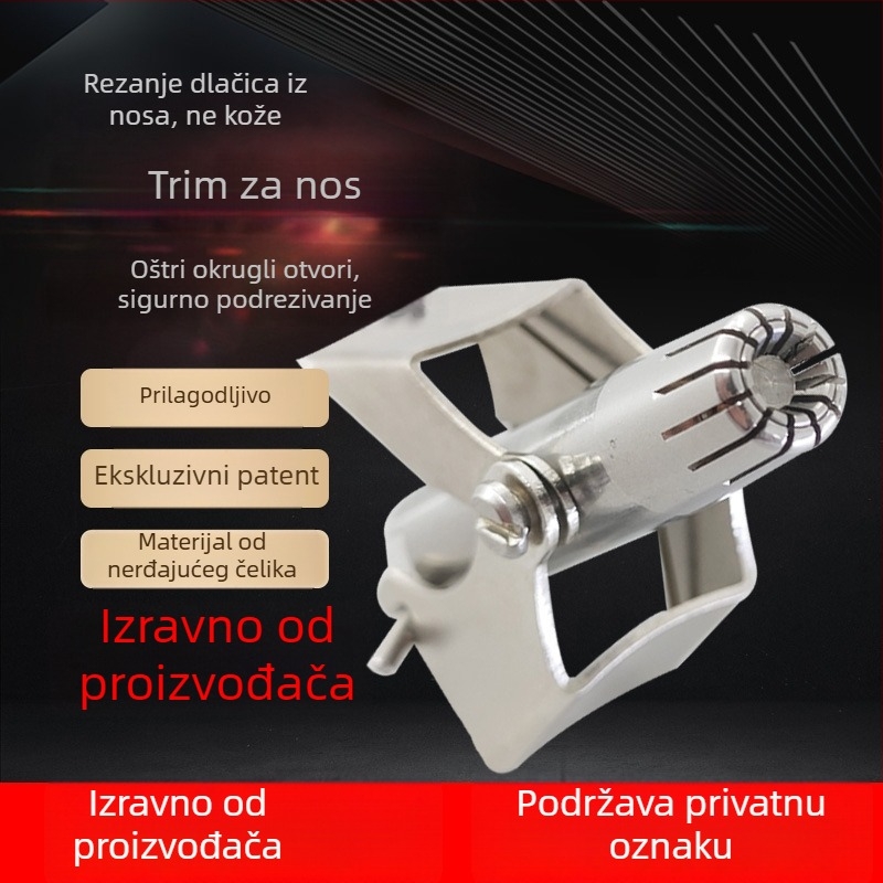 Trimer za nosne dlačice, nehrđajući čelik, punjiv, potpuno periv, 25 g
