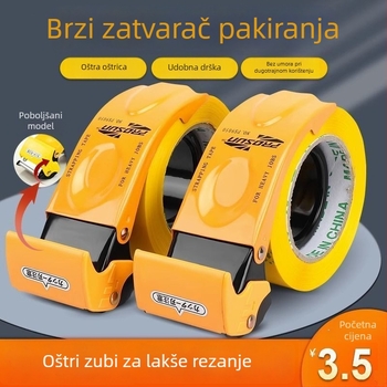 Unaprijeđeni metalni aparat za brtvljenje trake i kutija s univerzalnim rezacem