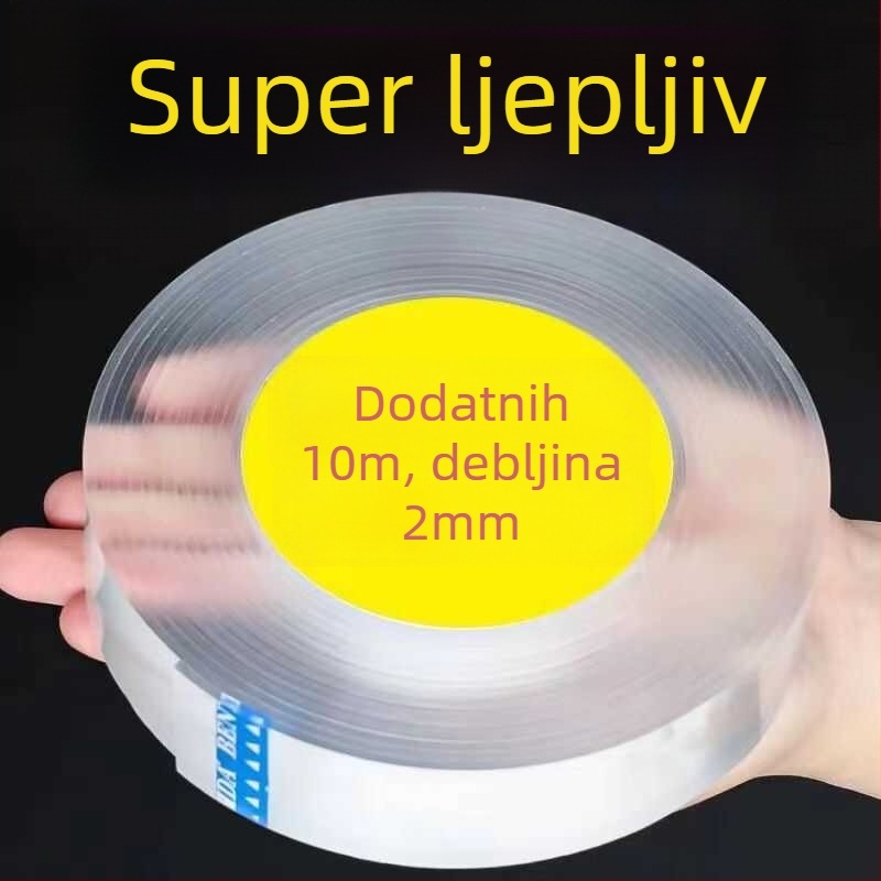 Magic Nano dvostrana ljepljiva traka, prozirna, viskozna viskoznost za pričvršćivanje na zid; Materijal: Other; Uvoz: No; Kategorija proizvoda: Suction cup hook