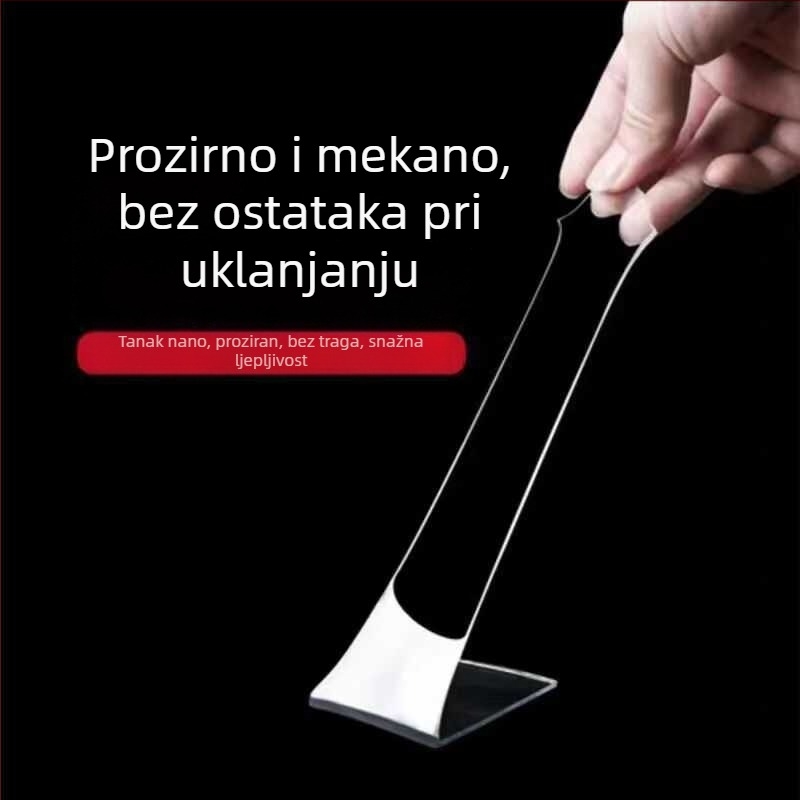 Magic Nano dvostrana ljepljiva traka, prozirna, viskozna viskoznost za pričvršćivanje na zid; Materijal: Other; Uvoz: No; Kategorija proizvoda: Suction cup hook
