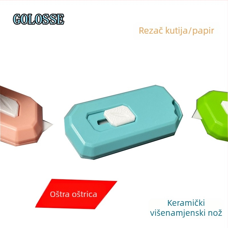 Mini automatska sigurnosna oštrica za umjetničke svrhe s magnetskim keramičkim dizajnom; GOLOSSE Ceramic knife; kućište ABS; širina oštrice 30 mm; debljina oštrice 50 mm