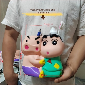 Držač olovaka - Kreativan sladak Xiaoxin, vinil, okrugli oblik, model 012, spreman za poklon