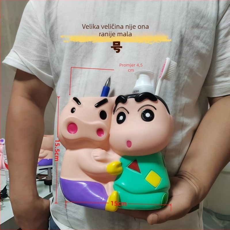 Držač olovaka - Kreativan sladak Xiaoxin, vinil, okrugli oblik, model 012, spreman za poklon