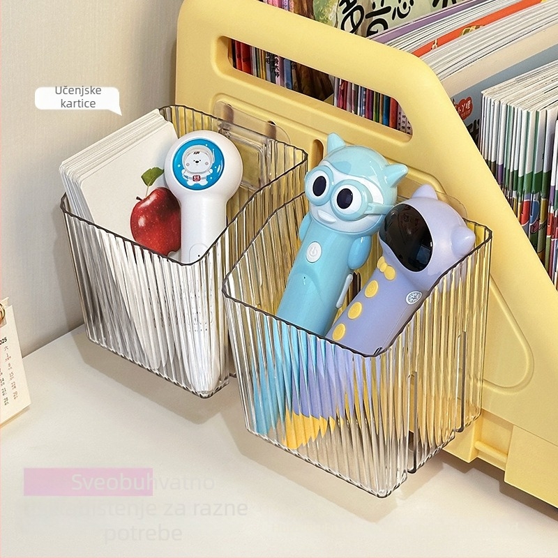 Plastični zidni organizator za olovke, s prugastim uzorkom, kapacitet 1 L, model Wall Box, moderni minimalistički stil